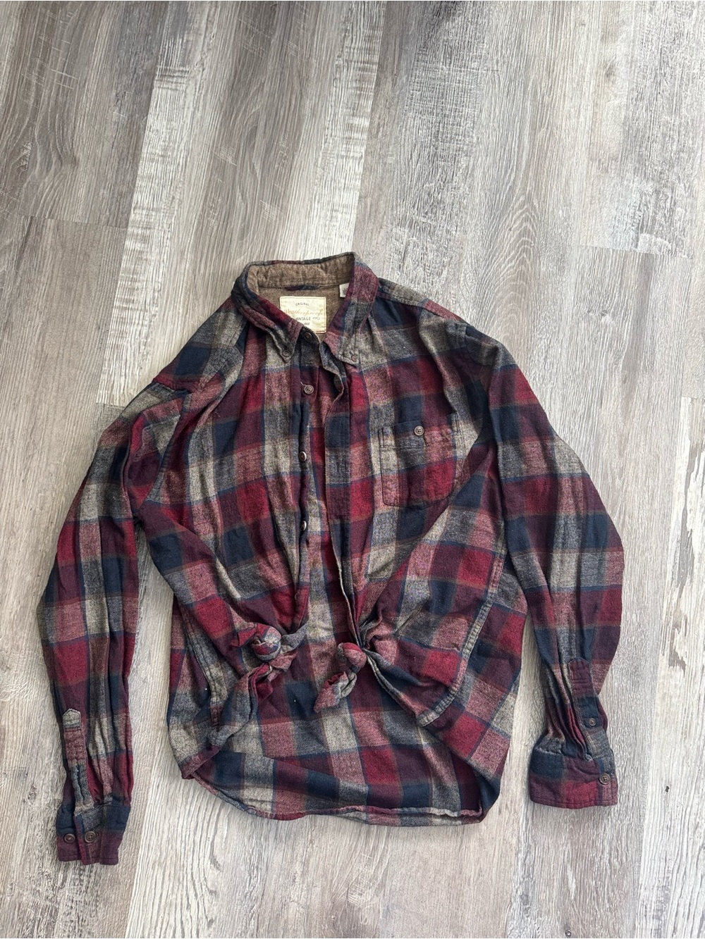 Weatherproof Women's Red and Black Plaid Button-Down Shirt